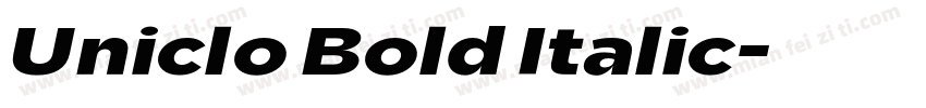 Uniclo Bold Italic字体转换